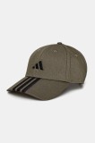 adidas sapca BBALL 3S CAP NL culoarea verde, cu imprimeu, JP0386