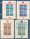 ROMANIA 1948 set 6 colite (blocuri de 4) sport OSP neștampilate MNH, &icirc;n stare foarte bună