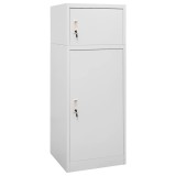 Cumpara ieftin Dulap pentru sa, gri deschis, 53x53x140 cm, otel