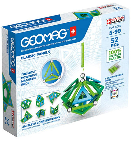 Geomag set magnetic 52 piese Classic Panels green line, 471