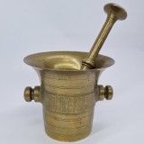 Mojar si pistil bronz masiv vintage