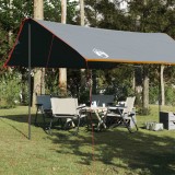 Prelata Camping Impermeabila Gossi Portocalie 460x305x210cm + Stalpi Suport, Poliester 185T, Transport Usoara