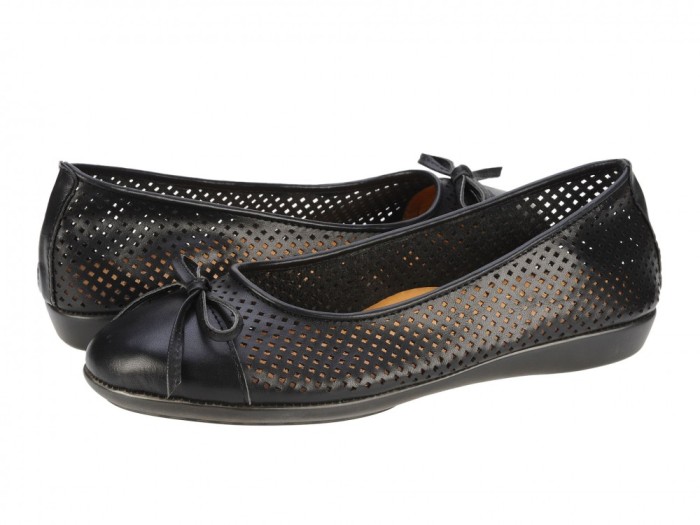 Balerini dama din piele naturala Eldemas Lida, negru, 37