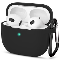 Husa Carcasa Casti iPhone Airpods 3 Silicon Negru
