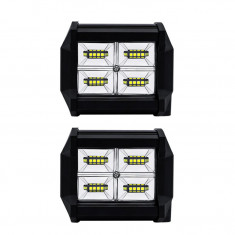 Set 2 x proiectoare auto LED, 96W/set, 3 inch, 10/30V