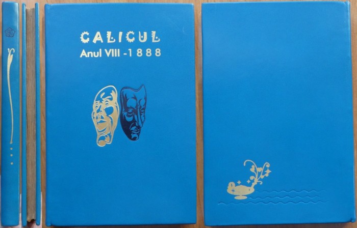 Revista Calicul, humor si satira, an 8, nr. 1-12, Sibiu, 1888, legatura bibliofila integral piele