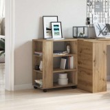 vidaXL Dulap cu roți, stejar artizanal, 60x35x75 cm, lemn prelucrat 856657