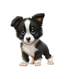 Cumpara ieftin Sticker decorativ Border Collie, Negru, 66 cm, 5556ST, desene animate si benzi desenate, Oem