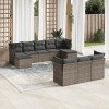 Gossi set mobilier de gradina cu perne, 10 piese, gri, poliratan