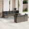 Gossi set mobilier de gradina cu perne, 10 piese, gri, poliratan