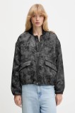 Desigual geacă bomber FANTASY culoarea negru, de tranziție, oversize, 25WWEW26