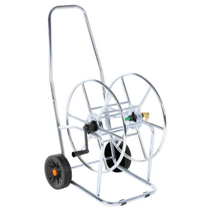 Cărucior cu tambur pentru furtun de 80 m 4/2&quot;, oțel