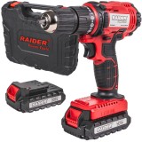Raider RD-CDL38 - Masina de gaurit si insurubat cu percutie cu 2 acumulatori Li-Ion 18 V 2 Ah 30 Nm valiza plastic