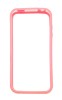 Husa bumper roz transparent pentru Apple iPhone 4/4S
