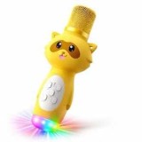 Microfon karaoke copii cu Bluetooth lumini RGB efecte vocale si boxa incorporata