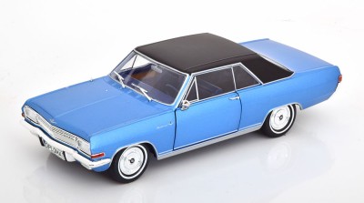 Macheta Opel Diplomat A V8 Coupe 1965 albastru - Whitebox 1/24 foto