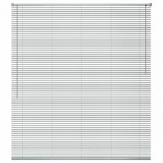 Jaluzele pentru ferestre, aluminiu, 80 x 130 cm, argintiu foto