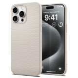 Husa pentru iphone 15 pro max spigen liquid air, natural titanium