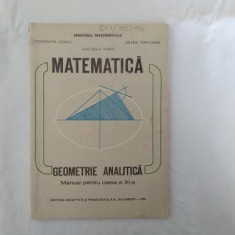 Geometrie analitica manual clasa a XI-a 1993