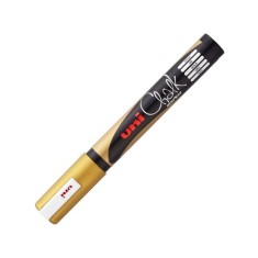 Marker creta UNI Chalk PWE-5M, 1.8-2.5 mm, auriu foto