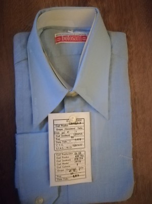 1976, Cămașă bărbătească comunism, I. Confecții BOTOȘANI, vintage, modă etichetă foto