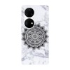Husa compatibila cu Huawei P50 model Marble Mandala, Silicon, TPU, Viceversa, Transparent, Carcasa