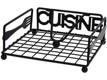 Suport pentru servetele &amp;quot;Cuisine&amp;quot; 18X18X7сm, metal negru foto