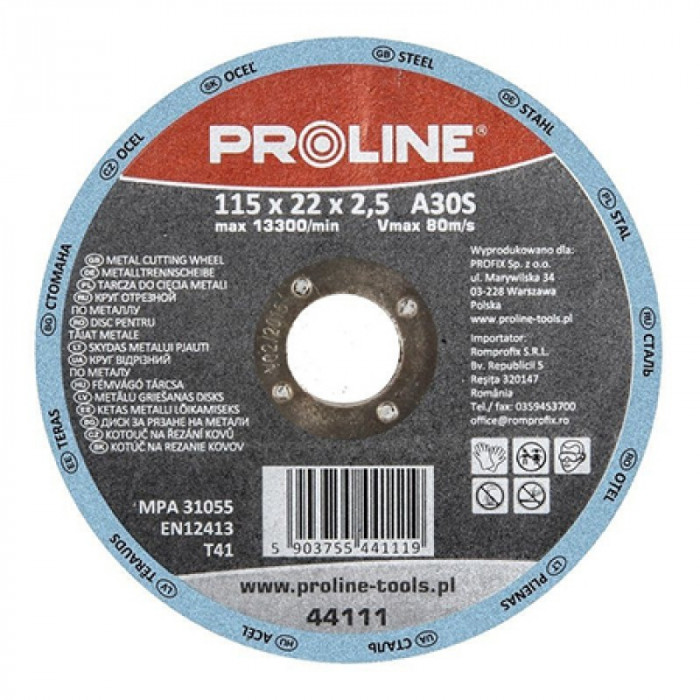 Disc polizare depresat Proline, 180 x 6.0 mm