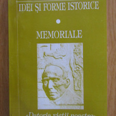 Idei si forme istorice Memoriale Vasile Parvan