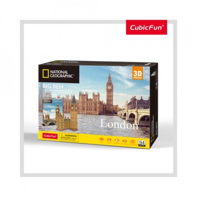 Cubic Fun - Puzzle 3D si Brosura-Big Ben 94 Piese foto