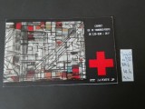 Carnet Complet Franța 1989 - Crucea Roșie, Vitraliul Bisericii Saint-Jacques de Reims, Vera da Silva, 10v, MNH -A333