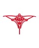 Chilot string cu broderie florala in partea din spate Luiza thong red L/XL