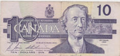 Canada 10 Dollars Dolari 1989 F foto