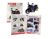 Motocicleta de jucarie 1:14, set de asamblare, 24.5 x 18.5 x 5 cm, Lean 23166