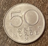 C50 - Moneda foarte veche - Norvegia - 50 ore - 1975