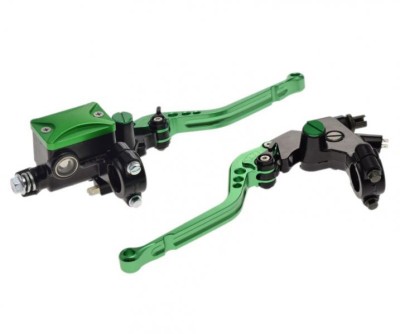 Set WM, pompa frana si maneta ambreaj rabatabile, culoare verde Cod Produs: MX_NEW CNC90011G foto