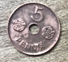 MNDSTR053 Finlanda 5 Pennia 1942