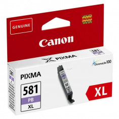 Canon cli581xlpb photo blue inkjet cart.