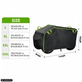 Cumpara ieftin Husa pentru ATV, FIXATO, rezistenta la UV, Impermeabila si la praf, cu Geanta de Depozitare, Benzi Reflectorizante, 210 &times; 120 &times; 115 cm, XL, Negru