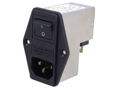 Conector alimentare AC C14 ecranat 2A foto