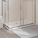 VidaXL Cădiță de duș dreptunghiulară din ABS, alb, 70x120 cm