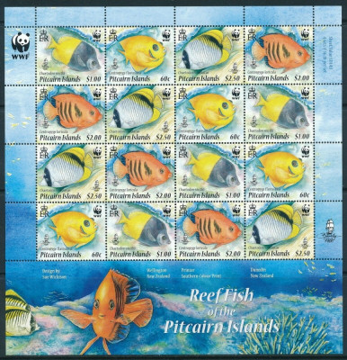 WWF-455=Pitcairn Islands-2010-bloc cu 4 seturi tema PESTI,timbre nestampilate foto