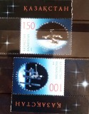 Kazahstan 2000 cosmos, spatiu,navete spațiale Serie 2v neștampilată, Nestampilat