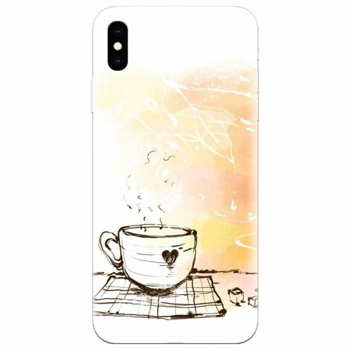 Husa silicon pentru Apple Iphone X, Coffe Love