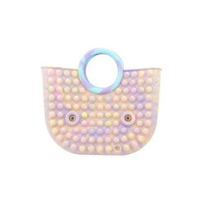 Jucarie Antistres din silicon Flippy, Pop It Now And Flip It, Geanta mare, 28 cm, Multicolor, Model 6 V2 foto