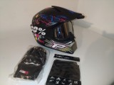 Cumpara ieftin Set casca moto off road-trotineta-enduro+Manusi+Cagula + ochelari ,produse noi