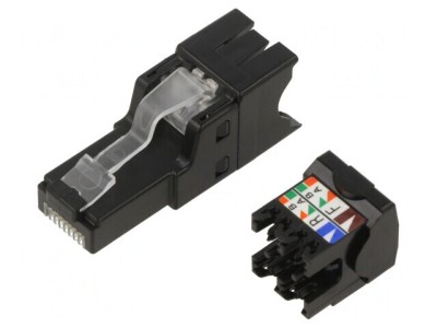 Mufă RJ45 Cat 6a 8p8c 26-22AWG foto