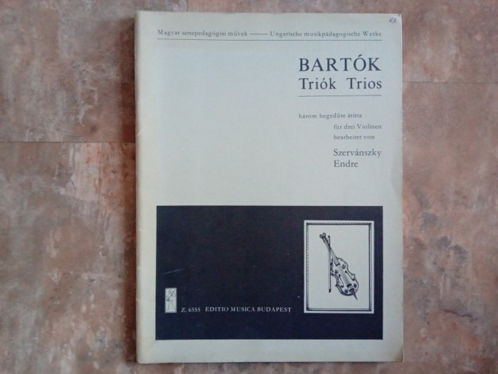BARTOK BELA - TRIOK / TRIOS, 1971