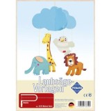 Sablon din lemn, little animals, pentru traforaj, dimensiunea A4, Pebaro 337S