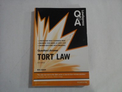 QUESTION &amp;amp; ANSWER - TORT LAW - NEAL GEACH foto